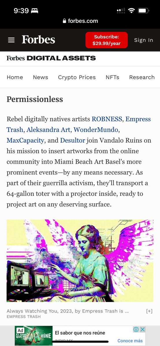 Forbes and Permissionless Gallery Coverage source media